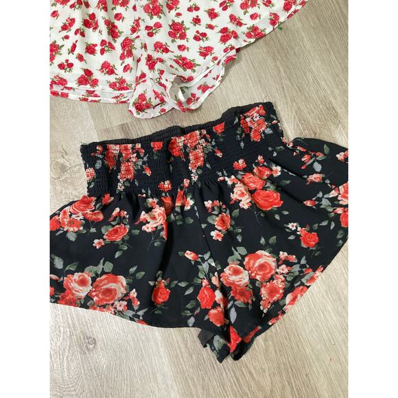 Forever 21 Women's Floral High Waist Shorts Multicolor Size S & M Casual‎ - Picture 6 of 10